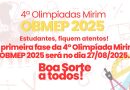 4ª Olimpíadas Mirim OBMEP 2025