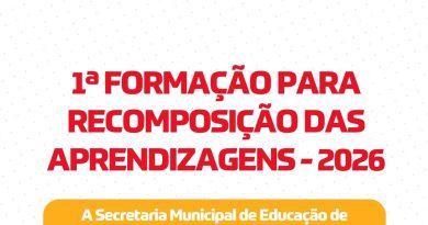 1ª Formação para recomposição das aprendizagens – 2026